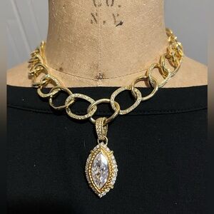 CZ Vermeil Necklace/ Pendant